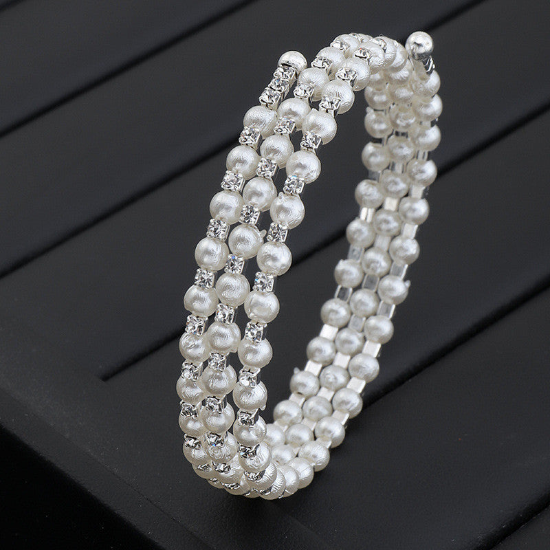 Precious Pearly Multi-Layer Bracelet