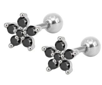 Clover Stud Earring Detail | Gold and Silver