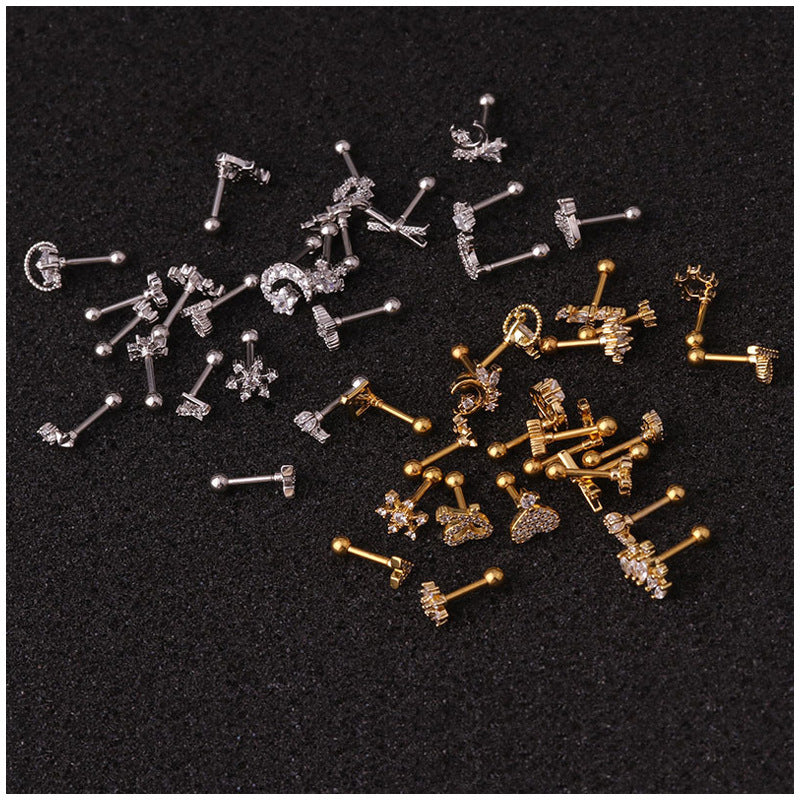 Premium Baddie Stud Earrings | Silver & Gold