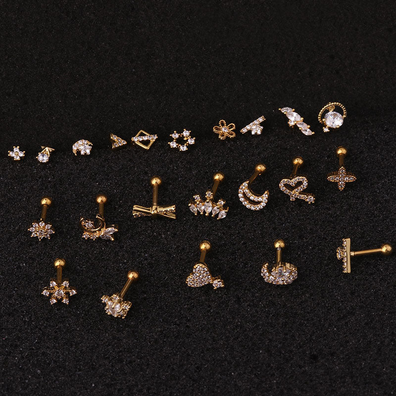 Premium Baddie Stud Earrings | Silver & Gold