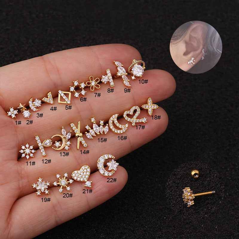 Premium Baddie Stud Earrings | Silver & Gold