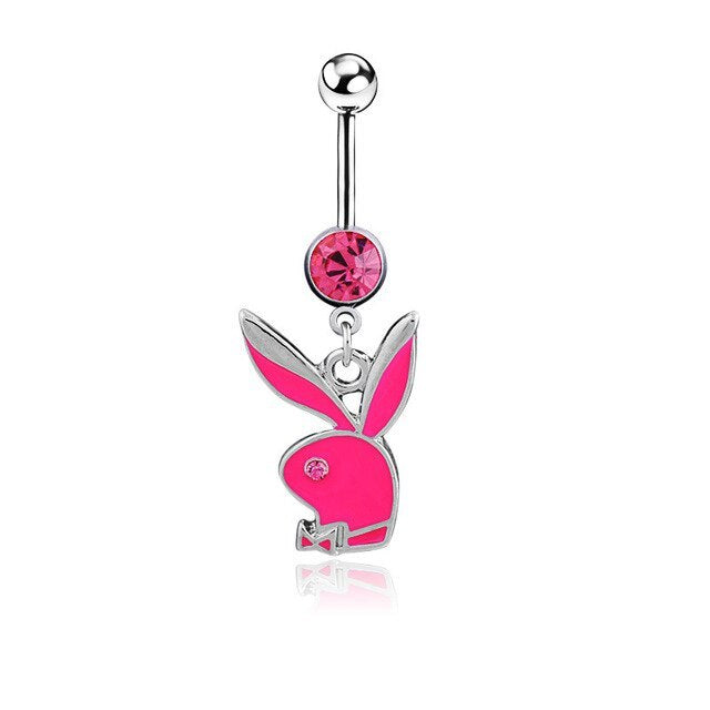 Baddie Bunny Colored Belly Piercing