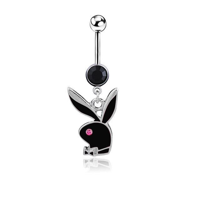 Baddie Bunny Colored Belly Piercing