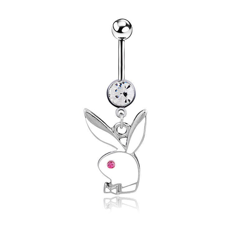 Baddie Bunny Colored Belly Piercing