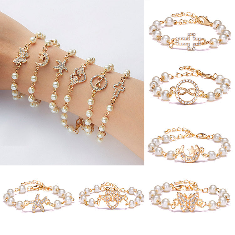 Precious Pendant Rhinestone Bracelet