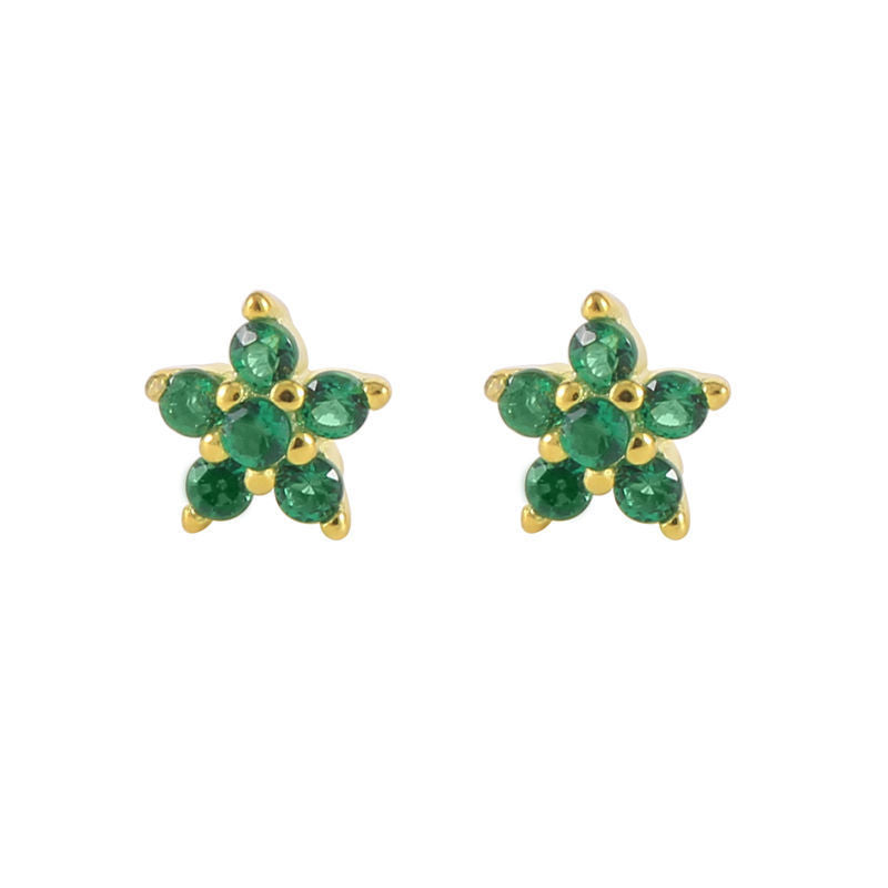 Clover Stud Earring Detail | Gold and Silver