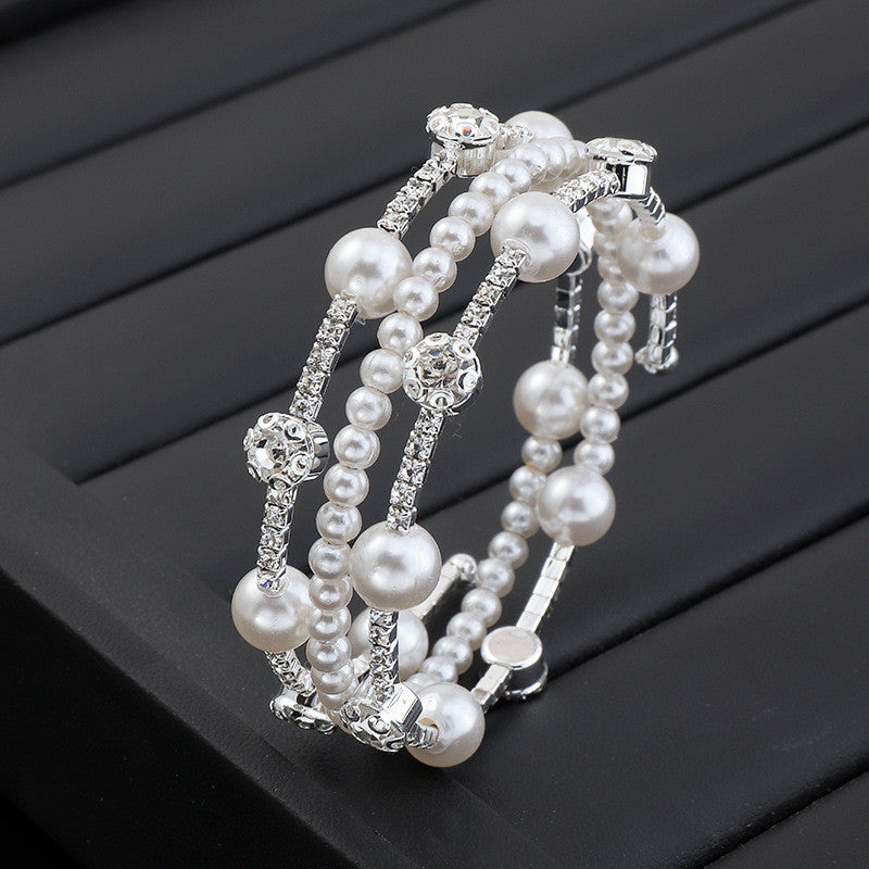 Precious Pearly Multi-Layer Bracelet