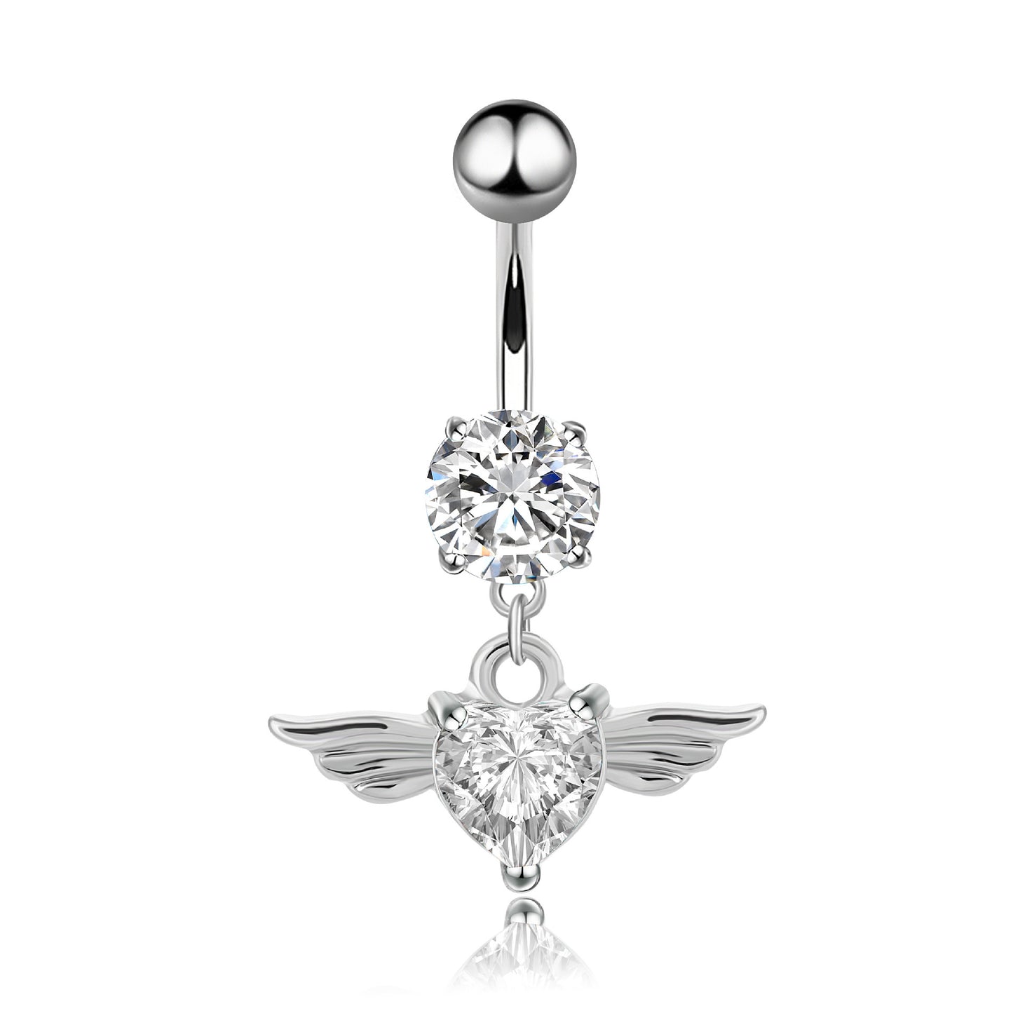 Jeweled Princess Belly Piercing | Silver
