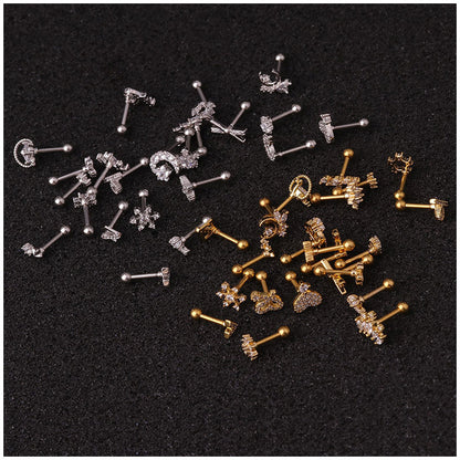Premium Baddie Stud Earrings | Silver & Gold