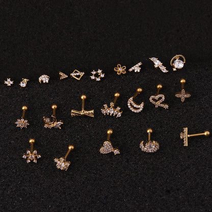Premium Baddie Stud Earrings | Silver & Gold