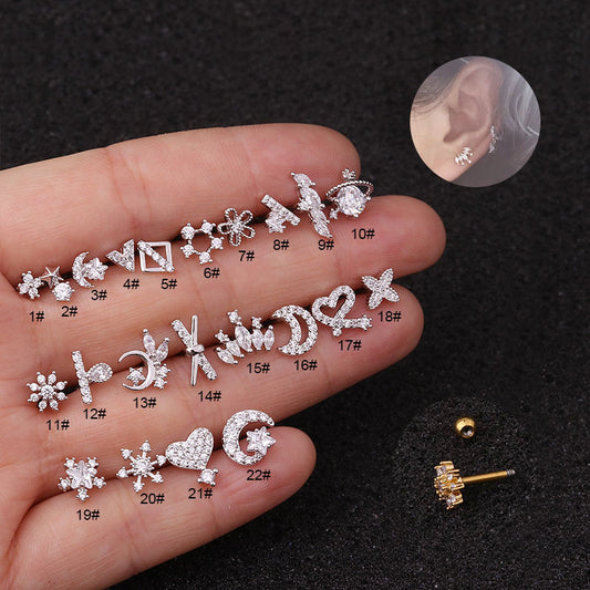Premium Baddie Stud Earrings | Silver & Gold