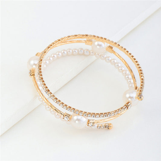 Precious Pearly Multi-Layer Bracelet