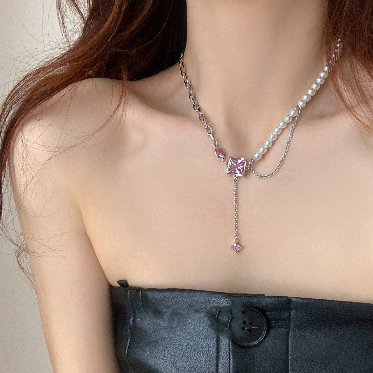 Coquette Doll Pearl Necklace
