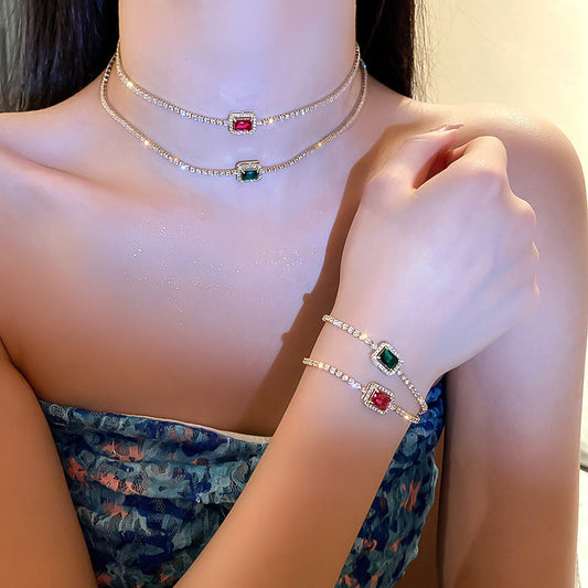 Rhinestone Gem Princess Bracelet