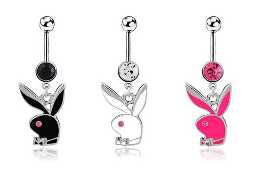 Baddie Bunny Colored Belly Piercing