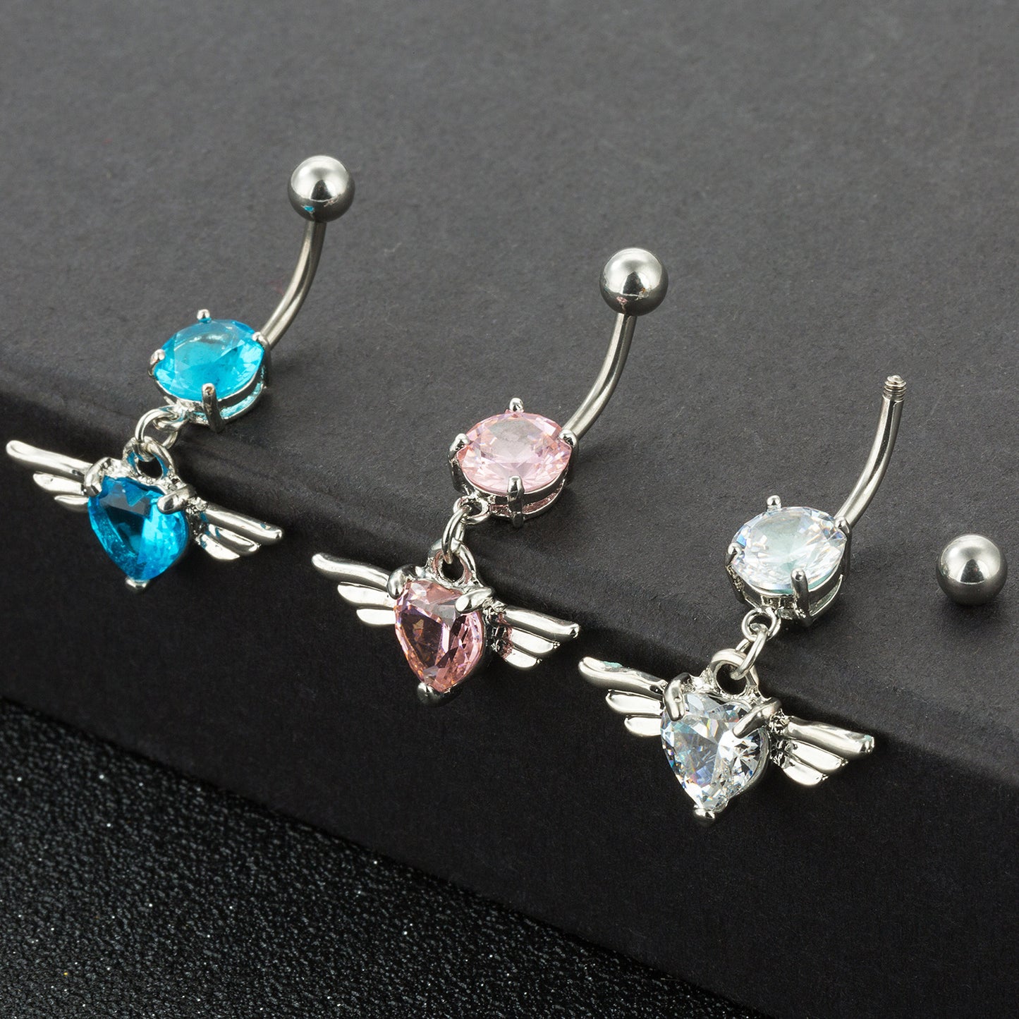 Jeweled Princess Belly Piercing | Silver
