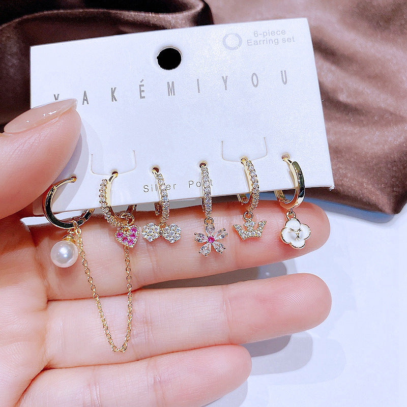Premium Princess Polly Rhinestone Earring Set