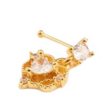 Rhinestone Doll Nose Stud | Gold & Silver