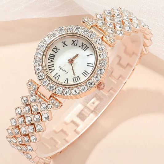 Premium Baddie Bracelets and Watch Rhinestone Set