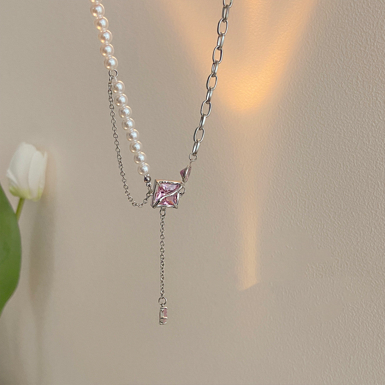 Coquette Doll Pearl Necklace