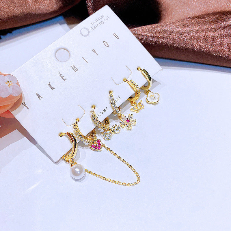 Premium Princess Polly Rhinestone Earring Set