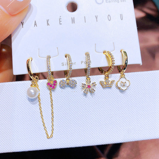 Premium Princess Polly Rhinestone Earring Set
